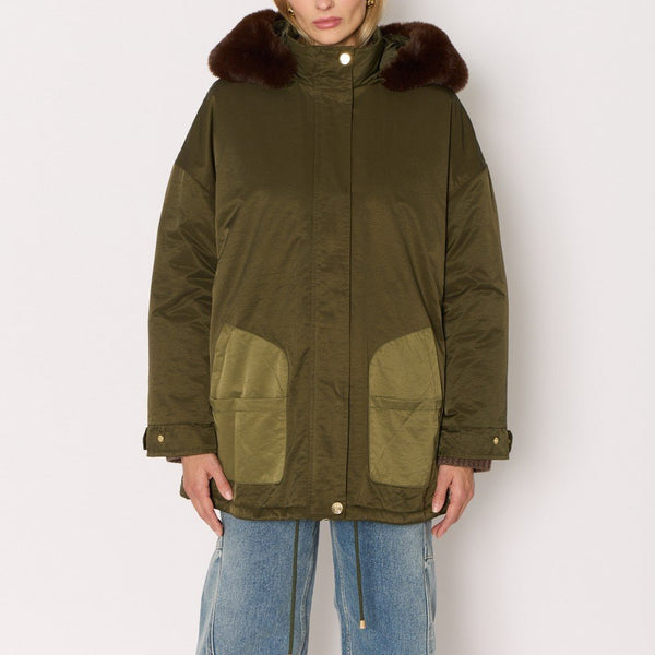BERENICE Parka Coat in Khaki