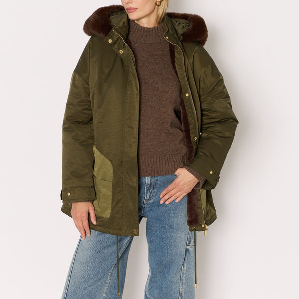 BERENICE Parka Coat in Khaki
