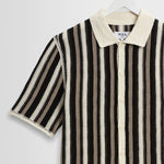 WAX LONDON Porto Short Sleeve Polo in Ecru/Black