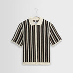 WAX LONDON Porto Short Sleeve Polo in Ecru/Black