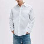 RAG & BONE Relaxed Poplin Shirt in White/Stripe