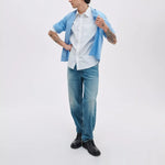 RAG & BONE Relaxed Poplin Shirt in White/Stripe
