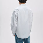 RAG & BONE Relaxed Poplin Shirt in White/Stripe