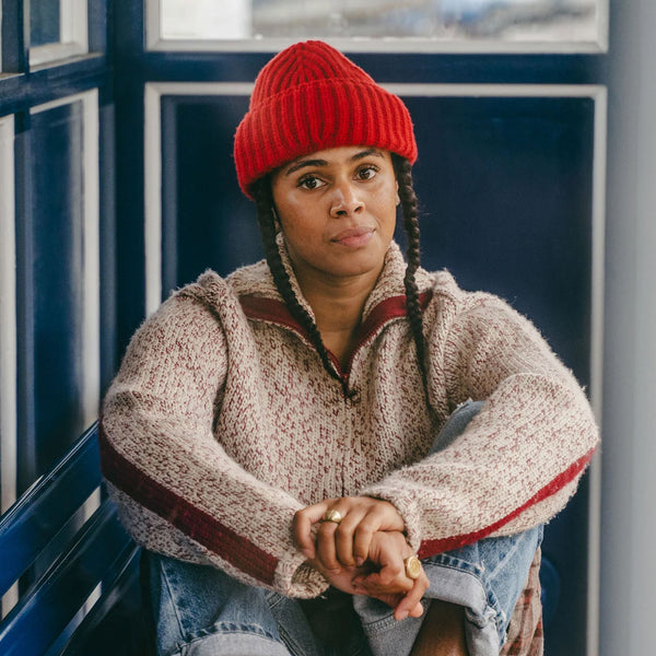 IVY ELLIS Cousteau Beanie in Red