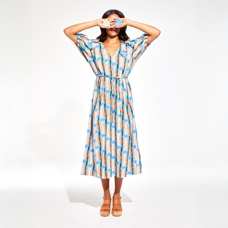 MAPOESIE Alba Echo Dress in Blue