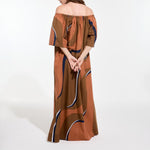 MAPOESIE Palao Madone Dress in Terracotta