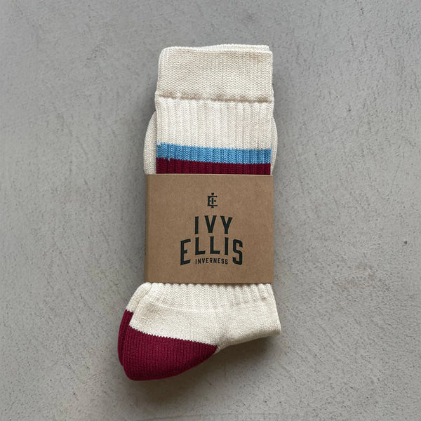 IVY ELLIS Mens Puck Socks in Romeo
