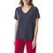 MOUSQUETON Roscella V Neck T Shirt in Navy
