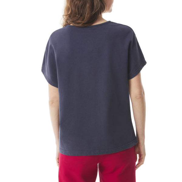 MOUSQUETON Roscella V Neck T Shirt in Navy