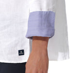 MOUSQUETON Rozan Plain V Neck Blouse in White