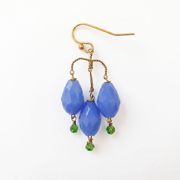 PHILIPPA KUNISCH Small Bell Earrings in Blue