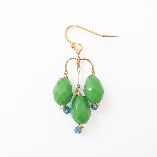 PHILIPPA KUNISCH Small Bell Earrings in Green