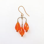 PHILIPPA KUNISCH Small Bell Earrings in Orange