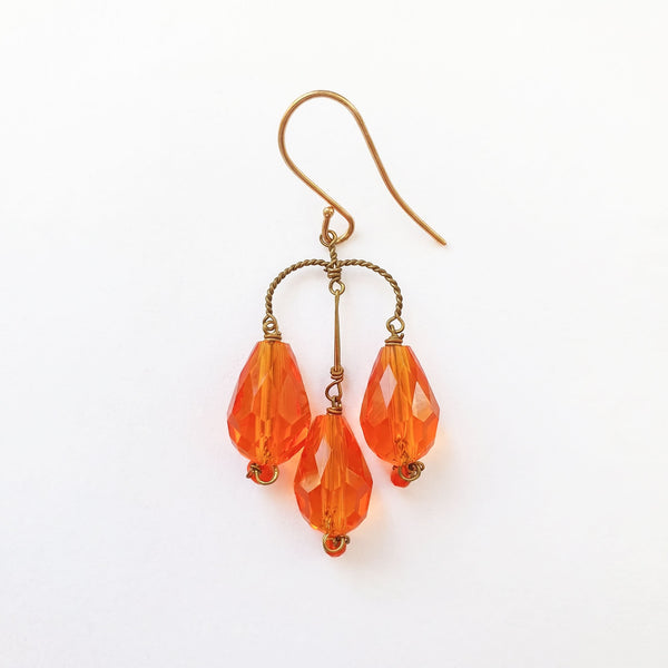 PHILIPPA KUNISCH Small Bell Earrings in Orange