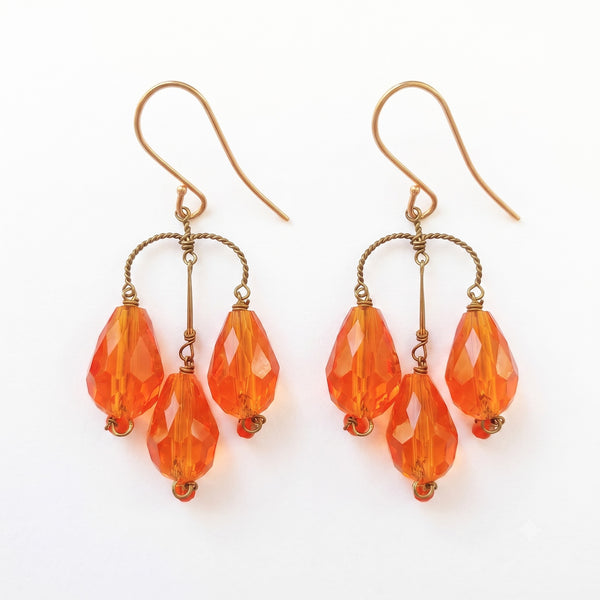 PHILIPPA KUNISCH Small Bell Earrings in Orange