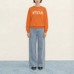 THE TINY BIG SISTER Amour Sweatshirt in Orange