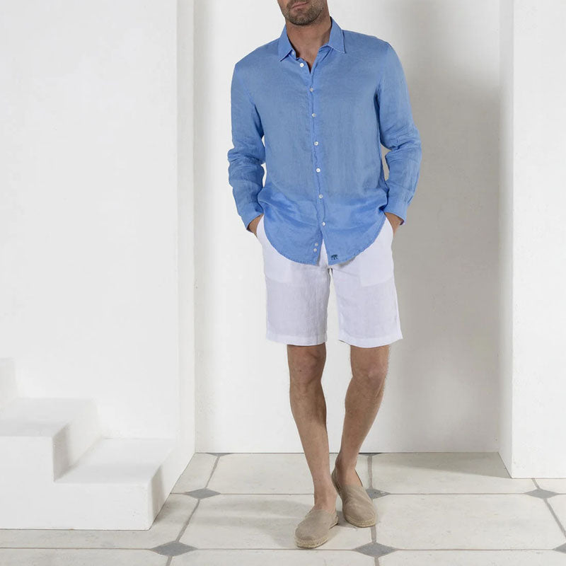 PINK HOUSE MUSTIQUE 100% Linen Casual Shorts  in White