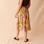 Sunset Patterned Skirt in Green Mix