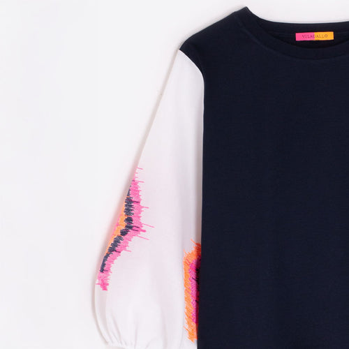 VILAGALLO Eugen Top in Large Ikat Print