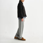 WAX LONDON Tate Paisley Jacquard Fleece Jacket in Black and Brown