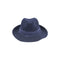 TRAVAUX EN COURS Felt Fedora Hat with Mohair Band in Navy