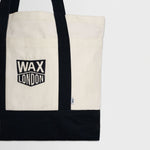 WAX LONDON Truman Tote Bag in Ecru/Navy