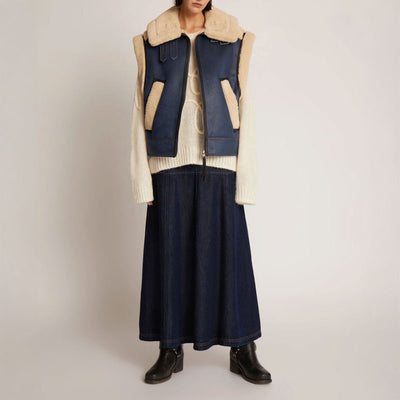 MUNTHE Tuppa Gilet in Blue