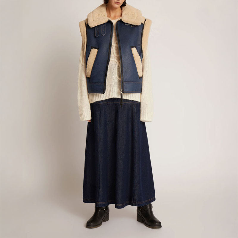 MUNTHE Tuppa Gilet in Blue