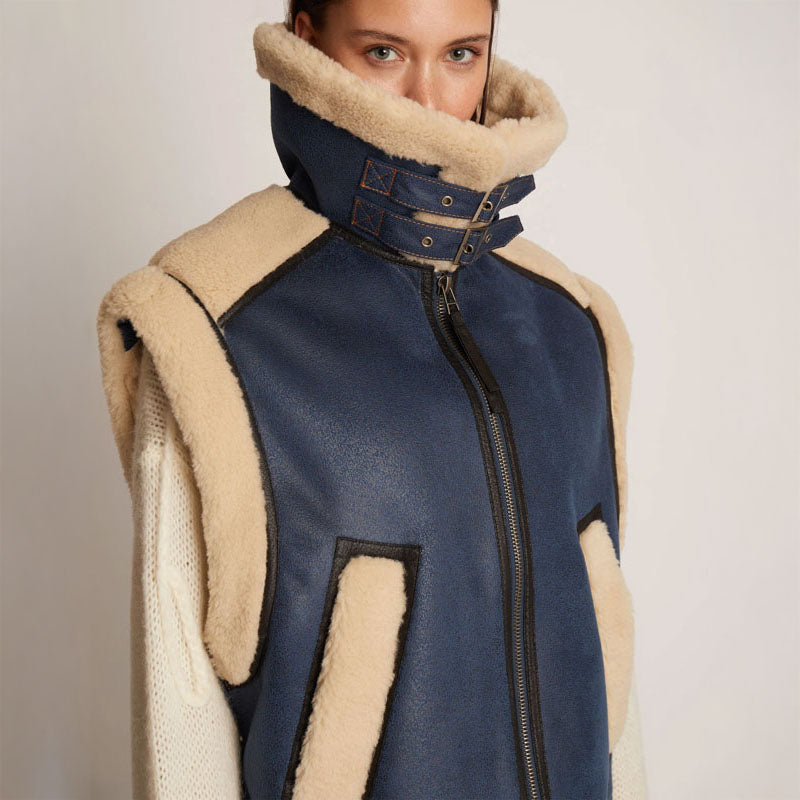 MUNTHE Tuppa Gilet in Blue