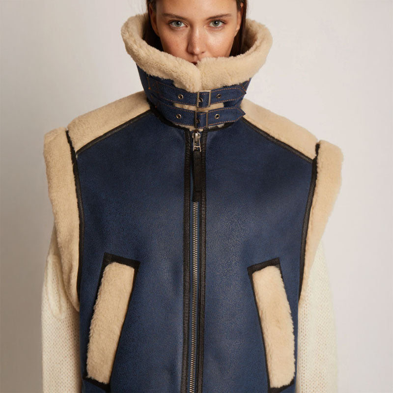 MUNTHE Tuppa Gilet in Blue