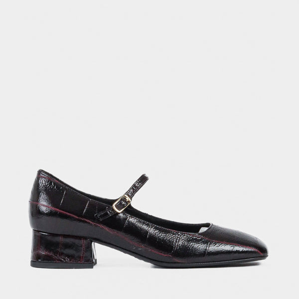 BUKELA Twiggy Shoe in Crocco Oxblood