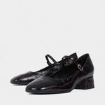 BUKELA Twiggy Shoe in Crocco Oxblood