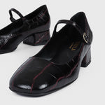 BUKELA Twiggy Shoe in Crocco Oxblood