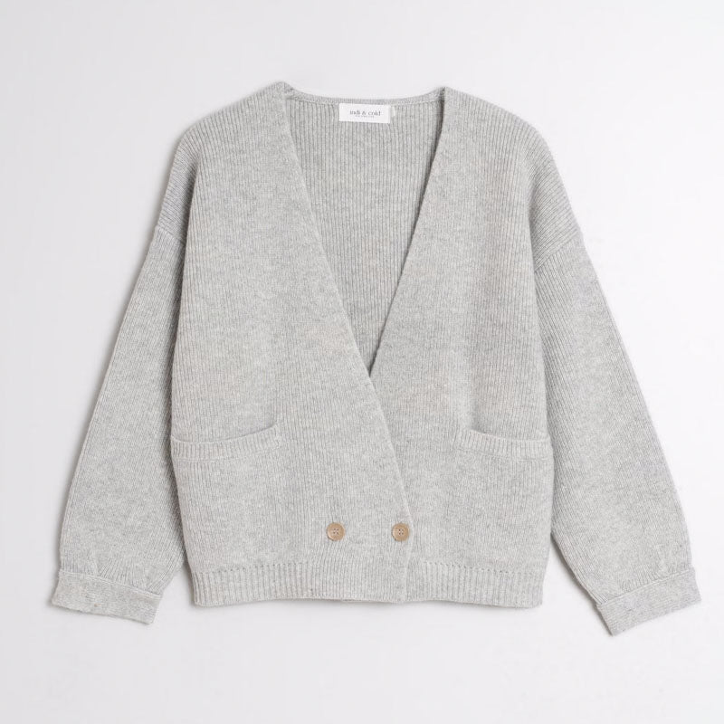 Slouchy Cardigan in Grey Collen Clare