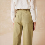 INDI & COLD Wide Leg Trousers in Military