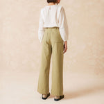 INDI & COLD Wide Leg Trousers in Military