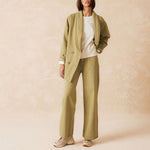 INDI & COLD Wide Leg Trousers in Military