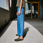 INDI & COLD Wide Leg Denim Pants in Texan