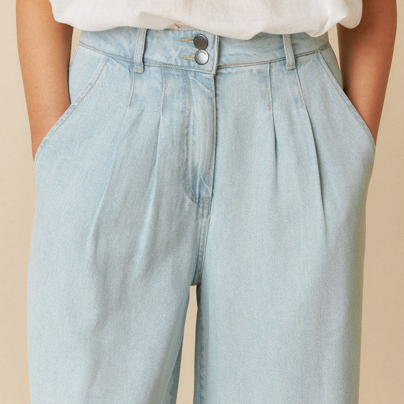 INDI & COLD Denim Effects Pants in Denim