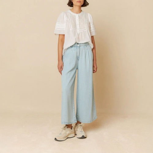 INDI & COLD Denim Effects Pants in Denim