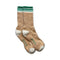 IVY ELLIS Mens Gairloch Cotton Socks in Brown Marl/Green