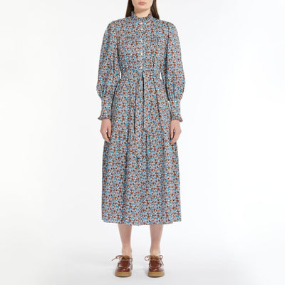 WEEKEND MAX MARA Timoteo Printed Twill Dress in White Flower