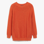 Linz Relaxed Fit Cotton Sweater in Orange