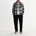 WAX LONDON Whiting Beatnik Overshirt in Navy Marine