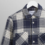 WAX LONDON Whiting Beatnik Overshirt in Navy Marine