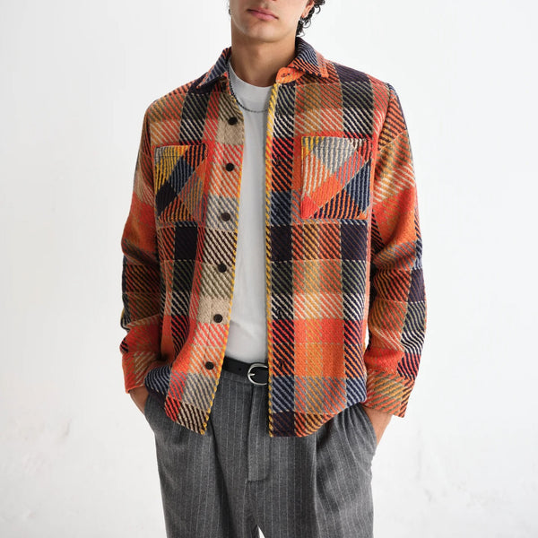 WAX LONDON Whiting Overshirt in Pike Check