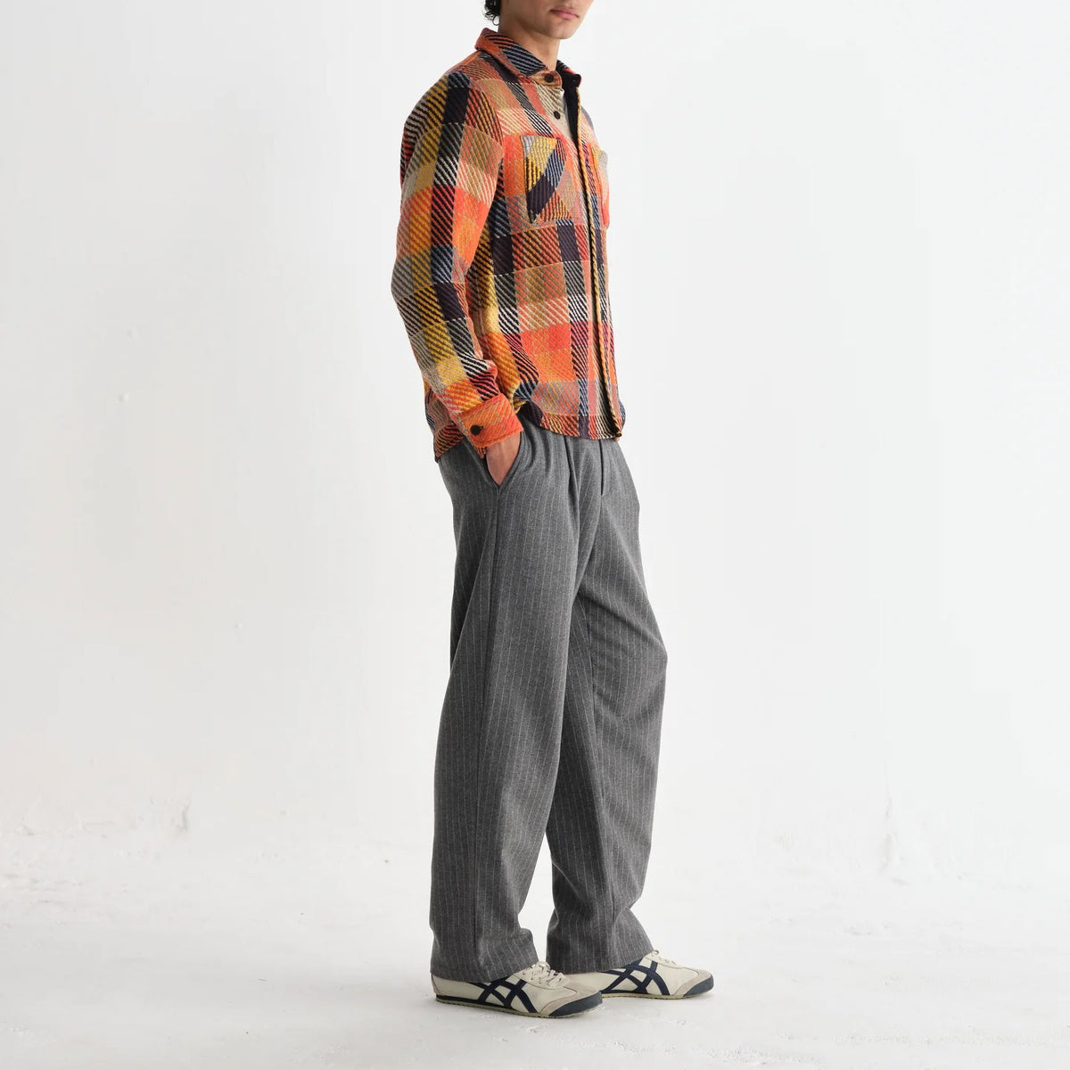 WAX LONDON Whiting Overshirt in Pike Check