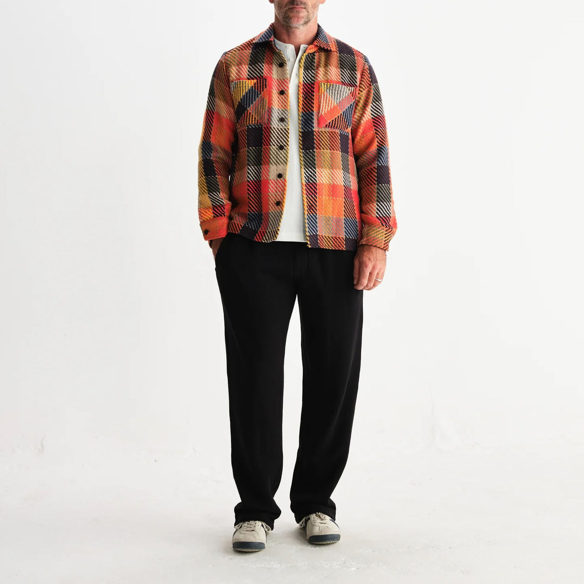 WAX LONDON Whiting Overshirt in Pike Check