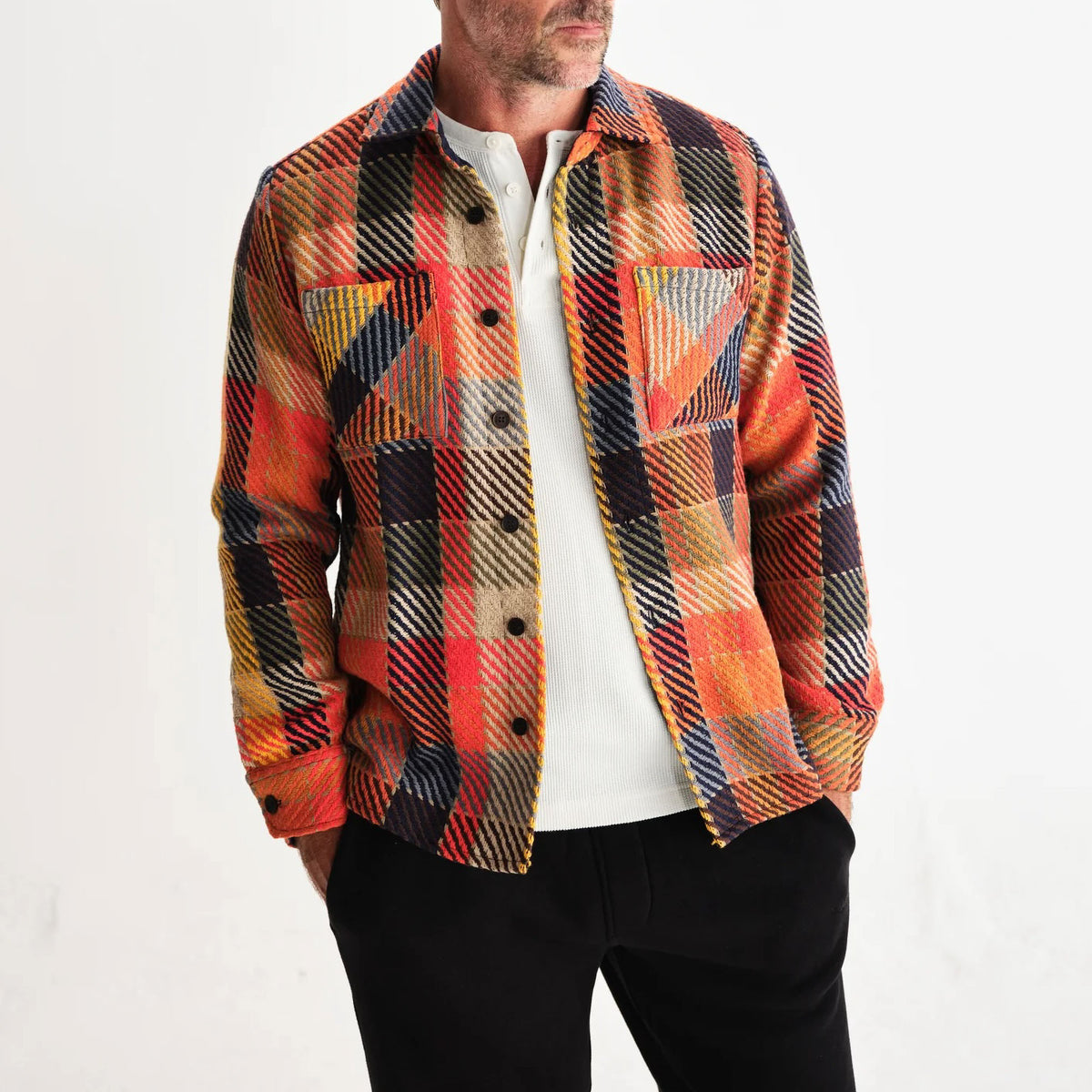WAX LONDON Whiting Overshirt in Pike Check