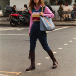 PENELOPE CHILVERS Wilderness Waxed Cotton Tote in Navy